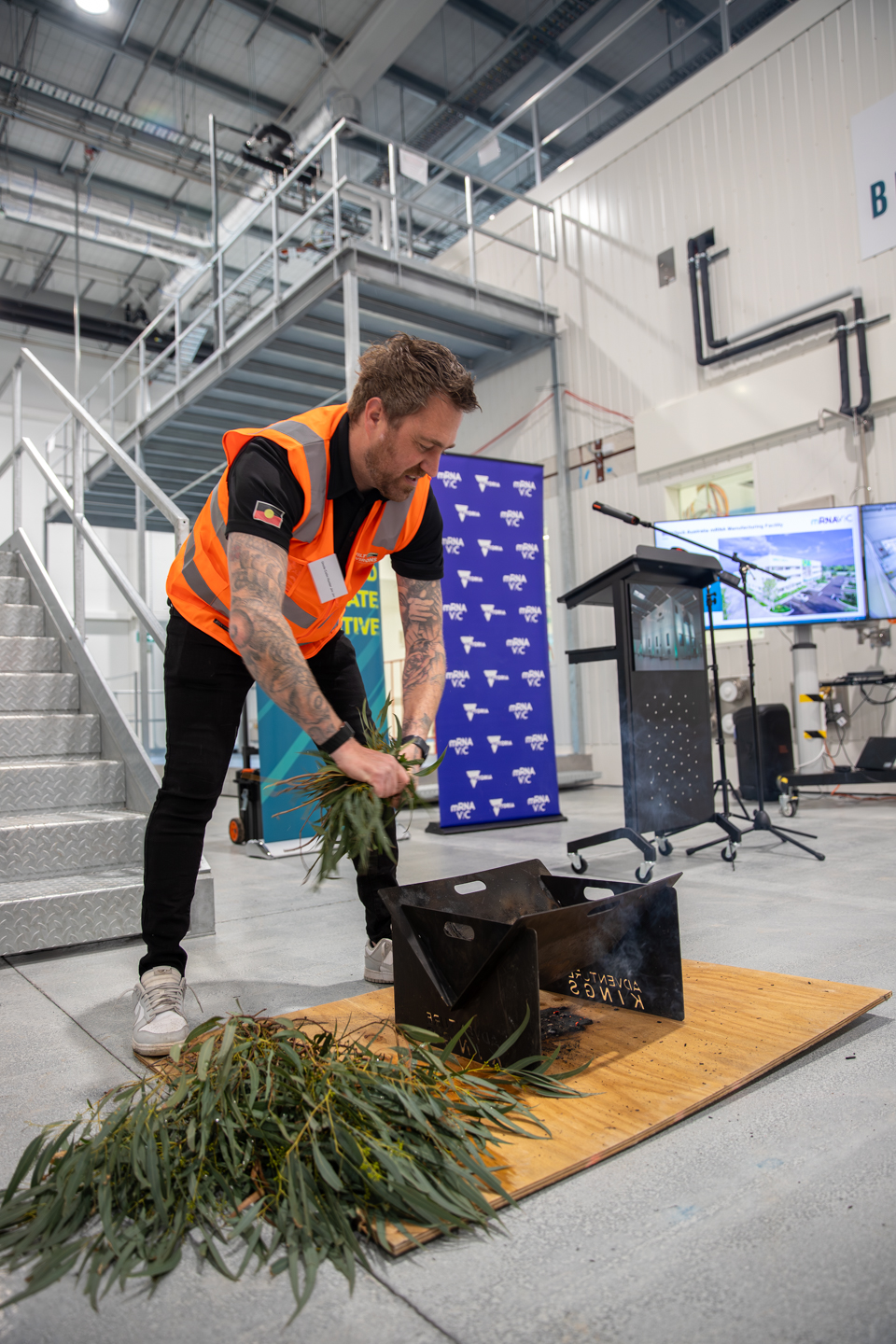 Smoking ceremony for BioNTech at La Trobe University