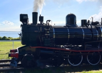 Black steam train