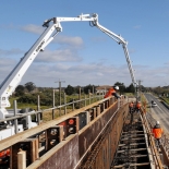 Construction of a train line