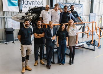 Dovetail Electric Aviation and their ‘Iron Bird’ test rig with hydrogen-electric drivetrain powering a 4-blade propeller