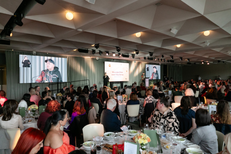 View of the attendees and stage of the 2025 Learn Local Awards.