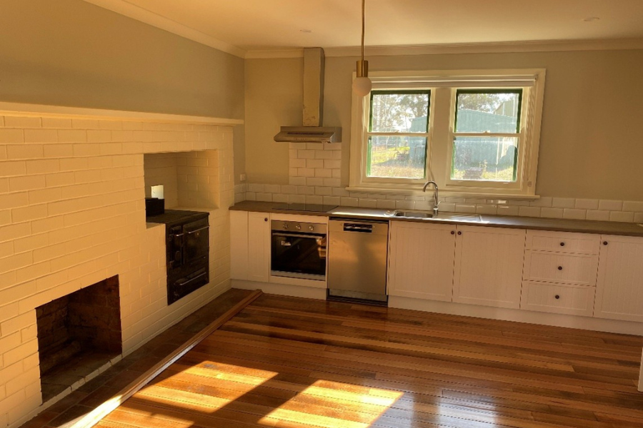 Internal photo showing upgraded kitchen facilities in the Singleman’s Quarters.