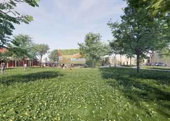 The central courtyard and amphitheatre will become a focal point of the community and key gathering place.