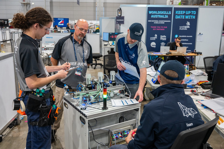 A group of people working on a project