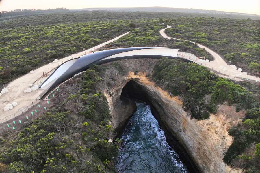 Drone capture of Loch and Gorge's new platform